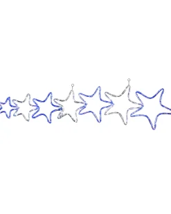 WeRChristmas 7-Star Motif Rope Light Silhouette, White/Blue, 119 Cm