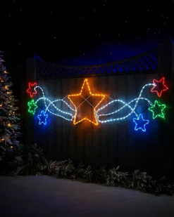 WeRChristmas Star Motif Rope Light Silhouette, 190 Cm