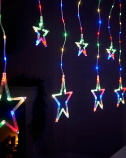 WeRChristmas Star Silhouette Curtain Light, 2.1 M