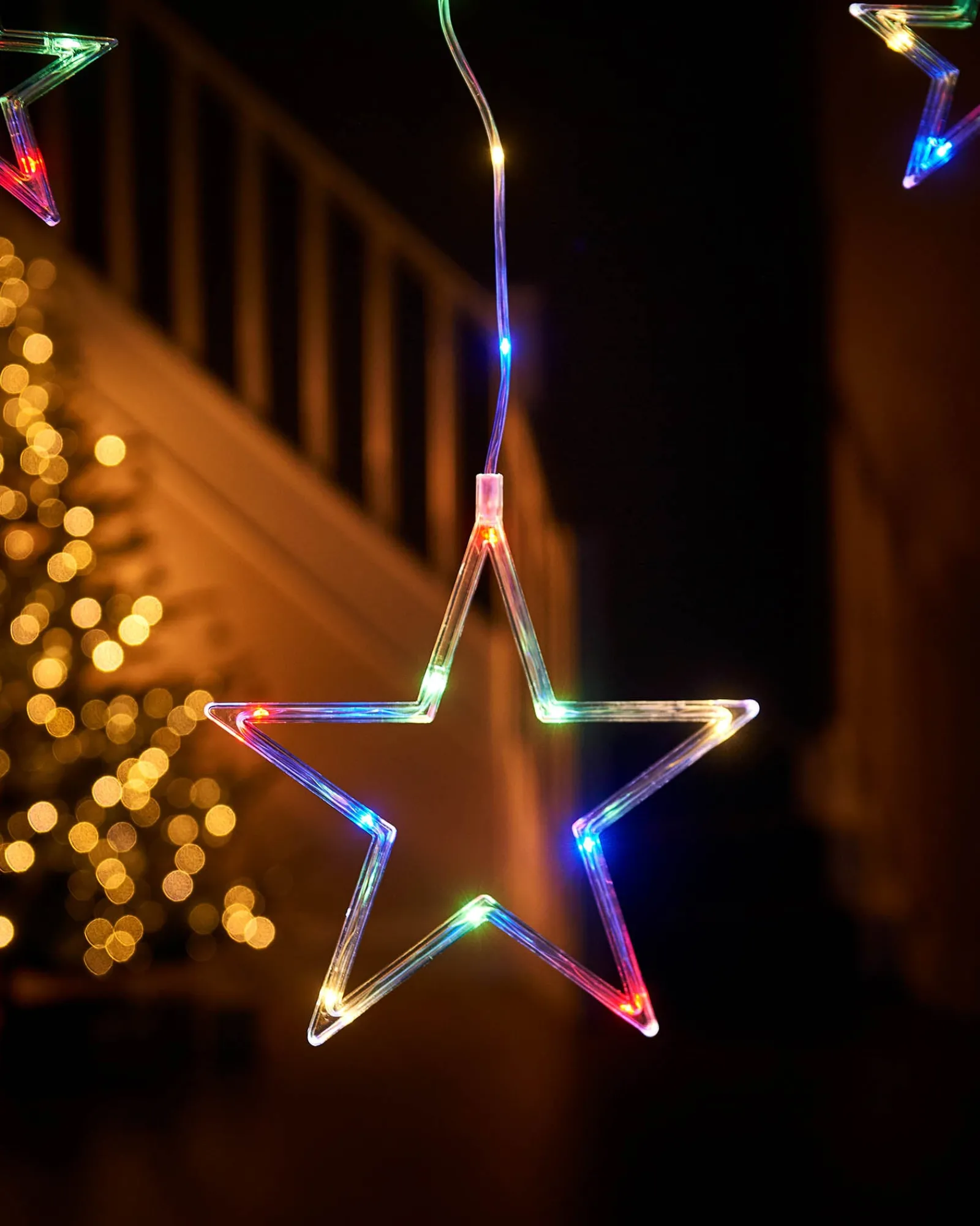 WeRChristmas Star Silhouette Curtain Light, 2.1 M
