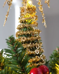 WeRChristmas Starburst Christmas Tree Topper, Gold, 32 Cm