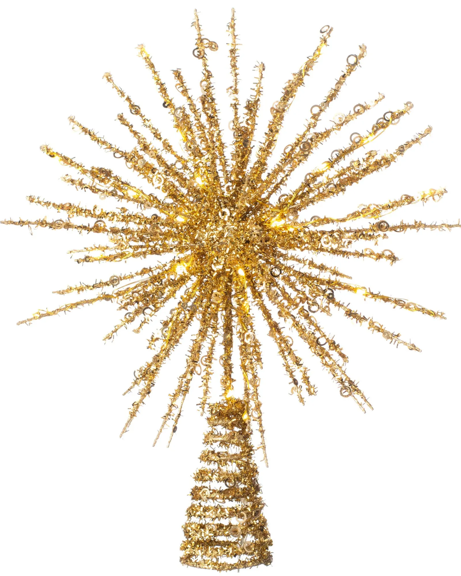WeRChristmas Starburst Christmas Tree Topper, Gold, 32 Cm