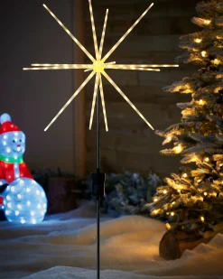 WeRChristmas Starburst Pathway Stake Light, Warm White, 98 Cm