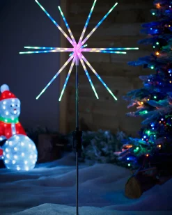 WeRChristmas Starburst Pathway Stake Light, Multi-Coloured, 98 Cm