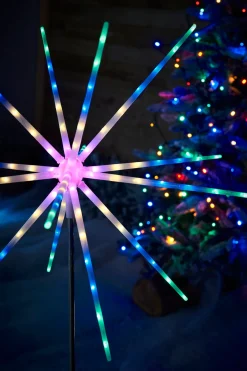 WeRChristmas Starburst Pathway Stake Light, Multi-Coloured, 98 Cm