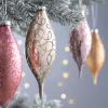 WeRChristmas Sweet Harmony Glass Baubles, 5 Pack, 15 Cm