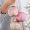 WeRChristmas Sweet Harmony Glass Baubles, 3 Pack, 10 Cm