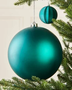 WeRChristmas Teal Large Matt Shatterproof Bauble, 20 Cm
