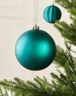 WeRChristmas Teal Large Matt Shatterproof Bauble, 15 Cm