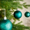 WeRChristmas Teal Shatterproof Bauble, 50 Pack
