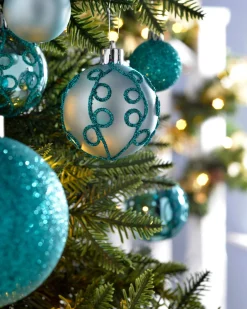 WeRChristmas Teal Shatterproof Baubles, 50 Pack
