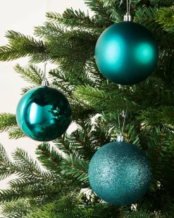 WeRChristmas Teal Shatterproof Baubles, 9 Pack, 10 Cm