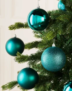 WeRChristmas Teal Shatterproof Baubles, 9 Pack, 10 Cm