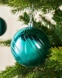 WeRChristmas Teal Shatterproof Baubles, 16 Pack, 8 Cm