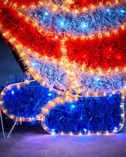 WeRChristmas Tinsel Santa LED Rope Light Silhouette, 92 Cm