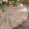 WeRChristmas Two Tones Fur Tree Skirt, Brown, 120 Cm