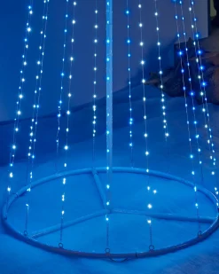WeRChristmas Waterfall Christmas Tree, Blue/White, 2.1 M