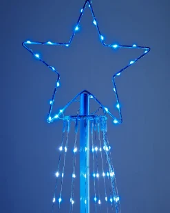 WeRChristmas Waterfall Christmas Tree, Blue/White, 2.1 M