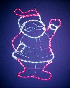 WeRChristmas Waving Santa Rope Light Silhouette, 51 Cm