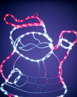 WeRChristmas Waving Santa Rope Light Silhouette, 51 Cm