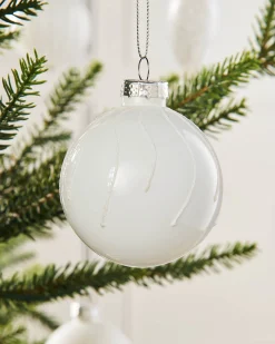 WeRChristmas White Glass Baubles, 20 Pack