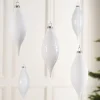 WeRChristmas White Glass Baubles, 5 Pack, 15 Cm