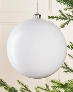 WeRChristmas White Large Gloss Shatterproof Bauble, 20 Cm