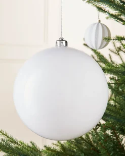 WeRChristmas White Large Gloss Shatterproof Bauble, 20 Cm