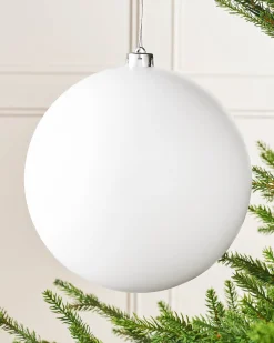 WeRChristmas White Large Matt Shatterproof Bauble, 20 Cm