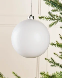 WeRChristmas White Large Matt Shatterproof Bauble, 15 Cm