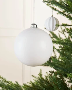 WeRChristmas White Large Matt Shatterproof Bauble, 15 Cm