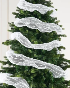 WeRChristmas White Mesh With White Dacron Lines, 9 M