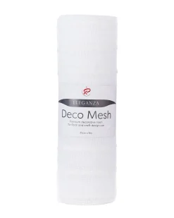 WeRChristmas White Mesh With White Dacron Lines, 9 M