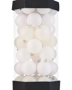 WeRChristmas White Shatterproof Baubles, 42 Pack, 6 Cm