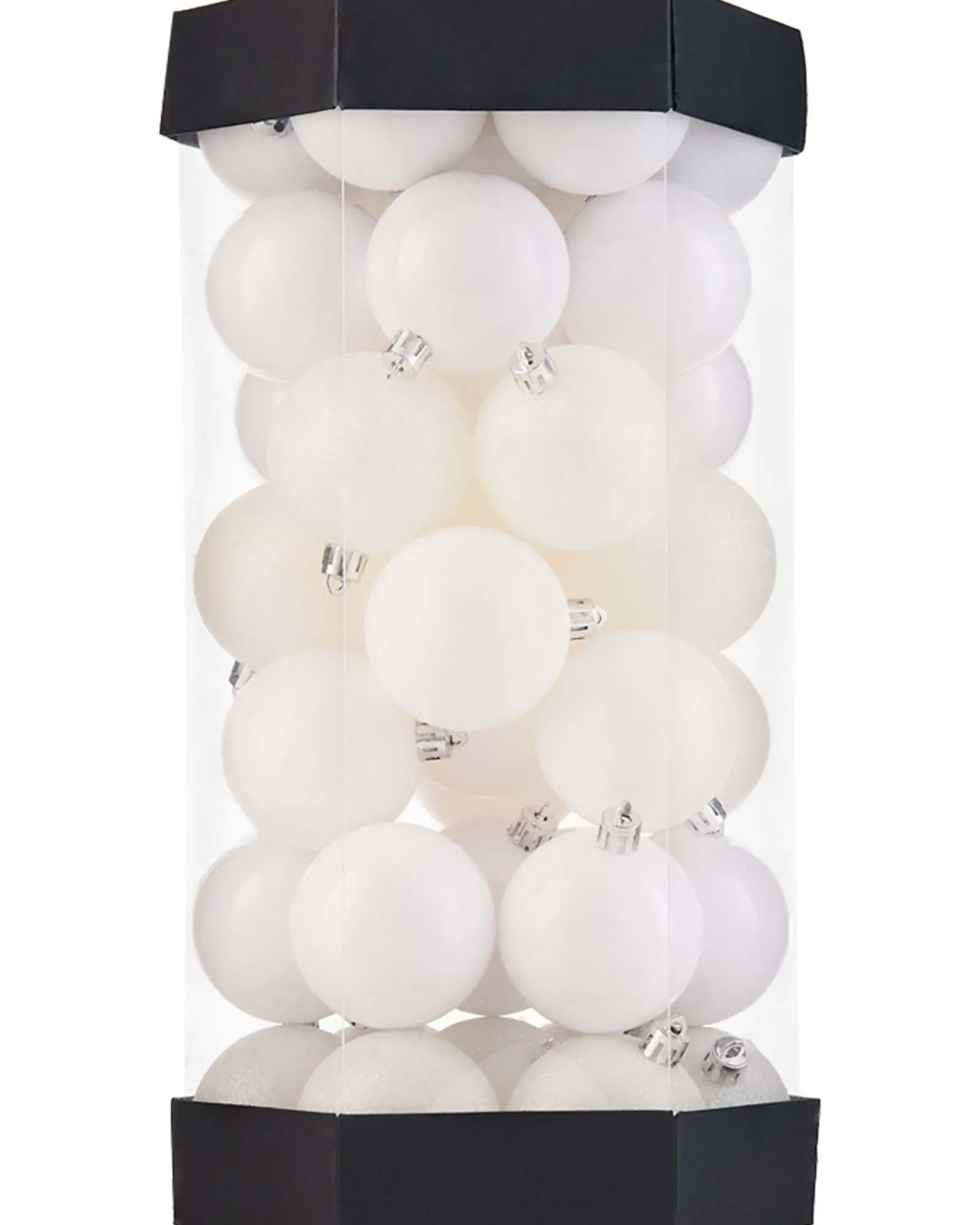 WeRChristmas White Shatterproof Baubles, 42 Pack, 6 Cm