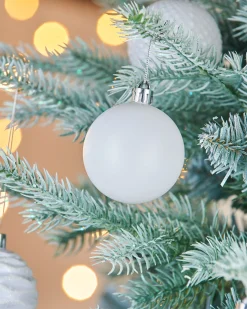 WeRChristmas White Shatterproof Baubles, 50 Pack, 6 Cm