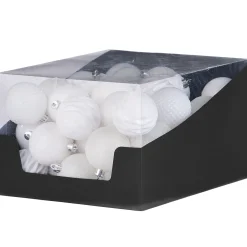 WeRChristmas White Shatterproof Baubles, 50 Pack, 6 Cm