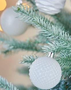 WeRChristmas White Shatterproof Baubles, 50 Pack, 6 Cm