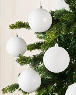 WeRChristmas White Shatterproof Baubles, 9 Pack, 10 Cm