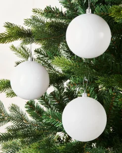 WeRChristmas White Shatterproof Baubles, 9 Pack, 10 Cm