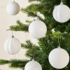 WeRChristmas White Shatterproof Baubles, 16 Pack, 8 Cm