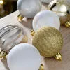 WeRChristmas White/Gold Shatterproof Baubles, 48 Pack, 6 Cm
